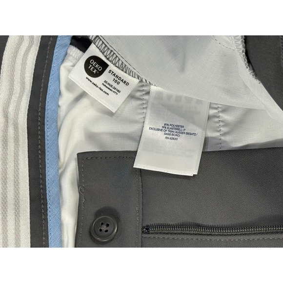 New! Lands' End Boys Size 14 Husky Gray Straight Leg Tech Pants Adjustable Waist - Picture 2 of 6